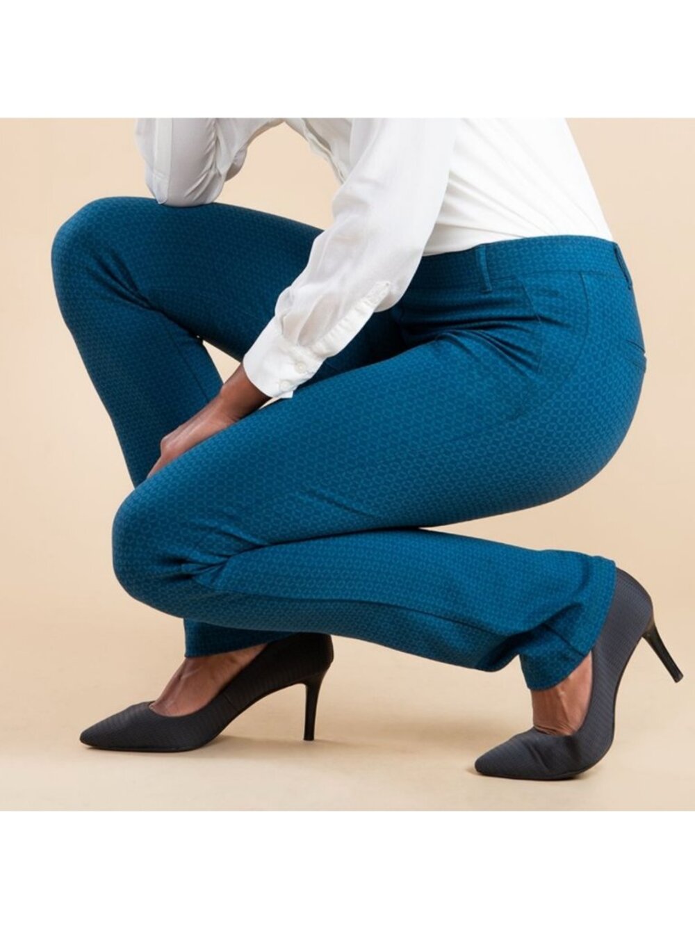 BETABRAND Women's NEW Dress Pant Yoga Pants Blue Geode | Size M